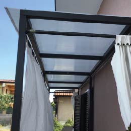 Pensilina In Policarbonato Stars, Spessore 3 Mm, Dimensioni 120x80 Cm